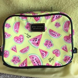 Betsey Johnson watermelon makeup bag
